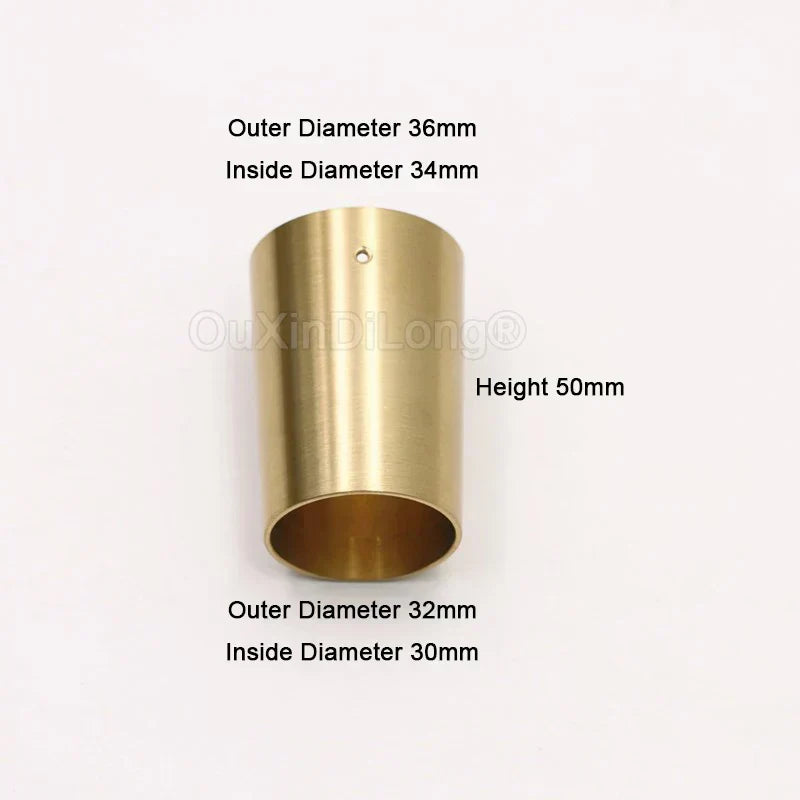 (Pack of 4) Pure Brass Covers Chair Cups Cabinet Covers Sofa Brass Tip Cap Furniture Tube Leg Protector Metal Legs Base GF48