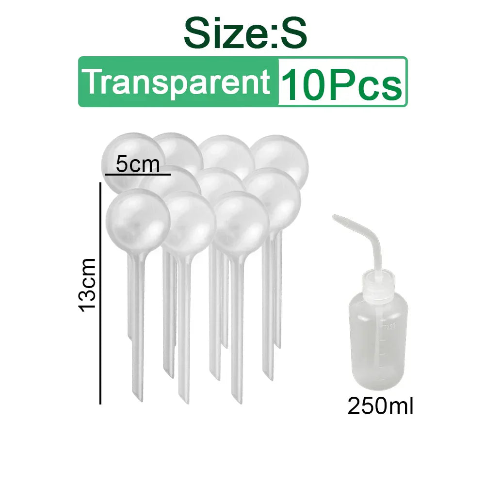 (Pack of 10) 3/6/ Automatic Plant Watering Bulbs Self Watering Globe Balls Water Device Drip Irrigation System for Garden Flower Plants