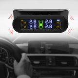 Tire Pressure Monitoring System Temperature Warning Fuel Save With 4 External Sensors Solar TPMS Car Tyre Pressure Monitor