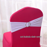 (Pack of 50) /lot Stretch Lycra Spandex Chair Covers Bands With Buckle Slider For Wedding Decorations Wholesale Chair Sashes Bow