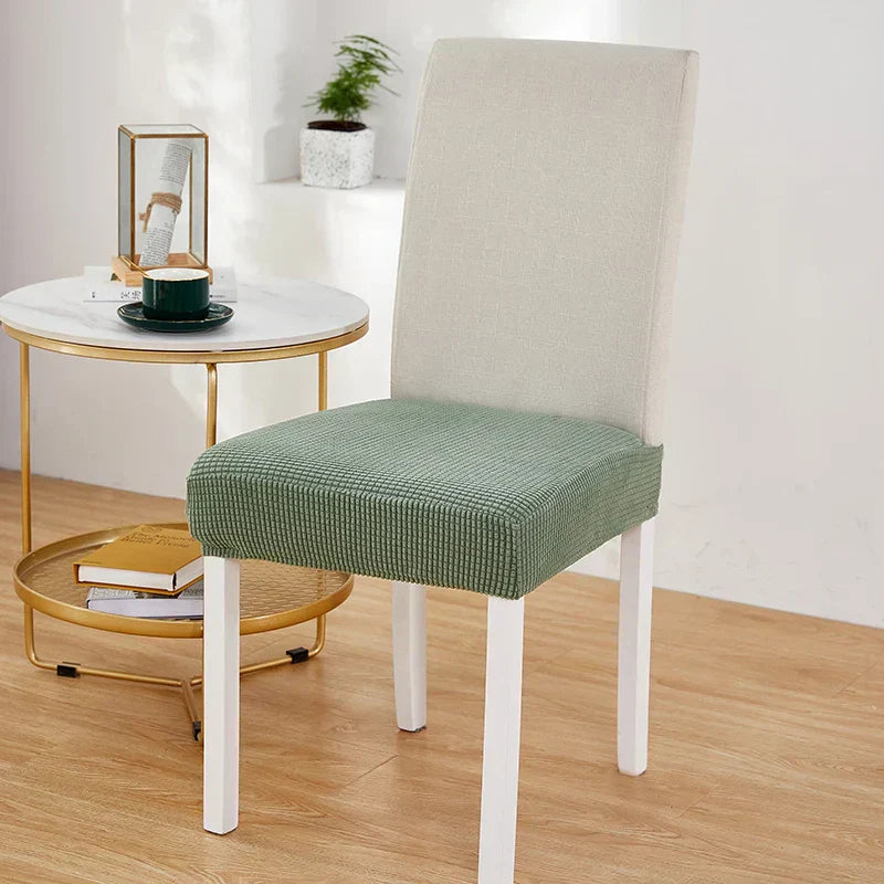 Jacquard Chair Cushion Cover for Elastic Chair Slipcovers for Dining Room Chair Protector Chair Seat Cover for Home Chair Covers