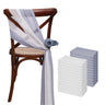 (Pack of 24) 17x275cm Chiffon Chair Sashes 12 Set Sage green Chair Sash Wedding Chair Covers Ribbon Wedding Party Aisle Chair Decor