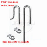 Mini Fish Tank Inlet Outlet Filter Aquarium Pipe Fishbowl Stainless Steel Shrimp Accessories Water Filtration Supplies Equipment