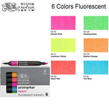 WINSOR&NEWTON 6/12 Colors ProMarkers Alcohol base ink Twin tips Professional Art Marker Pen Drawing Supplies