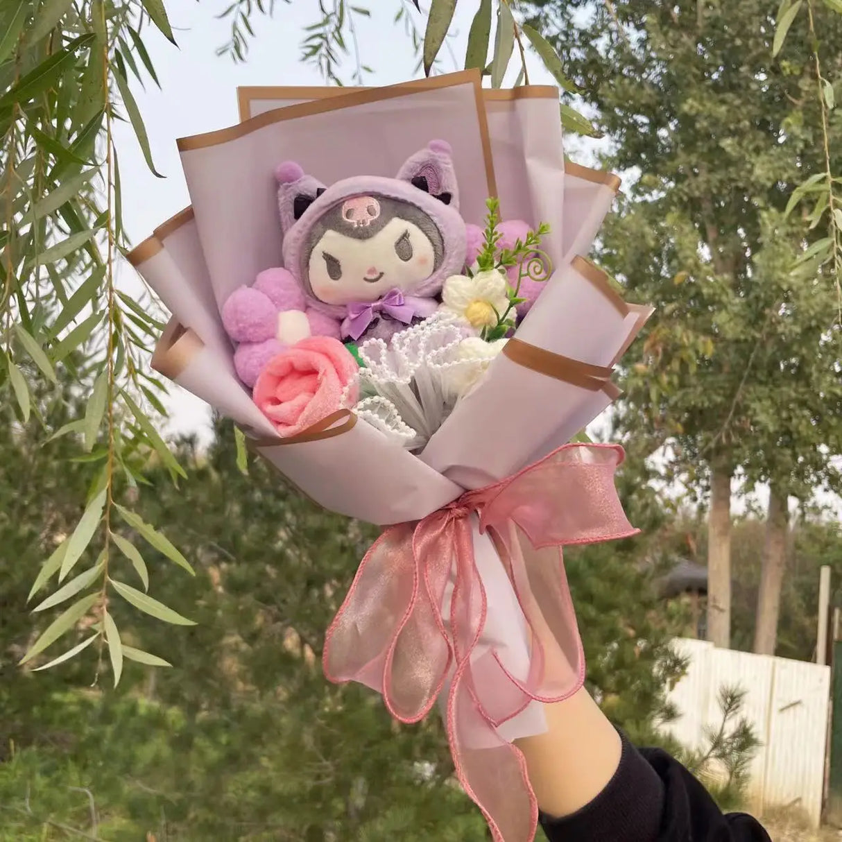 Kawaii Hello Kitty Cat Plush Dolls Rose Soap Flowers Bouquet Christmas Valentine's Day Birthday Graduation Gifts