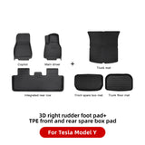 YZ Past Tesla Model 3 Y Highland Floor Mat Bagage Mat 2017 to 2024 Vier Seizoenen waterdichte 3D Vloer Liner