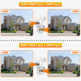 WIFI IP Camera 8MP 4K Dual-Lens PTZ Camera Human Detect 4MP Security CCTV Camera Night Vision Outdoor Video Surveillance iCSee