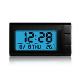 Electronic Car Clock 2 IN 1 Thermometer Time Watch Auto Clocks Luminous LCD Digital Display Dashboard Styling Accessories ZW