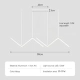Modern LED Pendant Light Nodic Gold Hanging Chandelier For Tubular Restaurant Kitchen Office Coffee Indoor Decorative Lamps