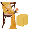 (Pack of 24) 17x275cm Chiffon Chair Sashes 12 Set Sage green Chair Sash Wedding Chair Covers Ribbon Wedding Party Aisle Chair Decor