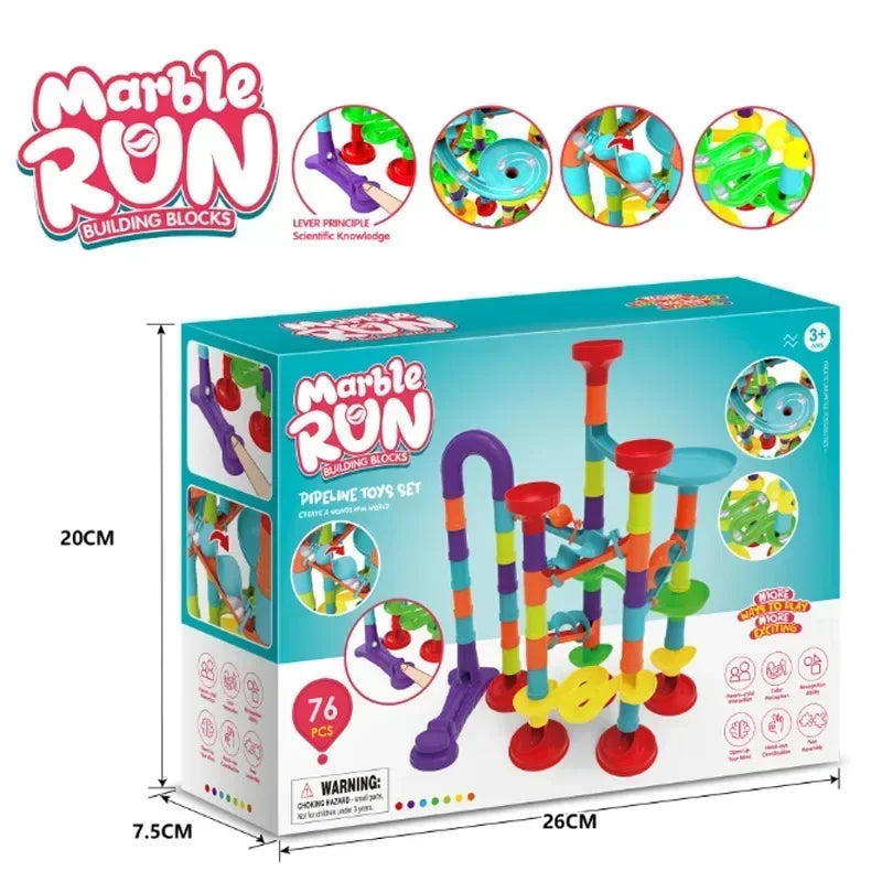 (Pack of 232) 45- Marble Run Race Building Blocks Track Ball Slide Toys DIY Creativity Constructor Early Educational Toys Children Gift