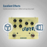 SONICAKE Levitate Digital Delay and Reverb 2 in 1 Guitar Effects Pedal QDS-02