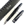 Wingsung 629 Piston Filling Classics Fountain Pen Best Black & Blue Acrylic Resin Business Office Writing Ink Pens With Box