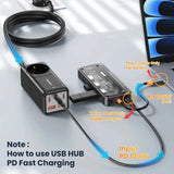 4K 5GB USB C Hub Dock Station Type C To HDMI-Compatible Ethernet Port RJ45 PD 100W Adapter For Macbook USB 3.0 Hub Laptop Tablet