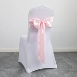 (Pack of 50) Wholesale 10/ Satin Chair Bow Sashes Wedding Chair Knot Ribbon Ties For Party Event Hotel Banquet Supplies Home Decorations