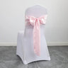 (Pack of 50) Wholesale 10/ Satin Chair Bow Sashes Wedding Chair Knot Ribbon Ties For Party Event Hotel Banquet Supplies Home Decorations
