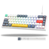 Womier Hot Swappable Mechanical Keyboard Gasket Mounted Gamer Keyboard LED Backlit Wired Gaming Keyboard with Arrow Keys for PC