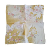 (Pack of 3) 45x45cm Square Cotton Cherry Blossom Flower Printed Ladies Handkerchief Women Face Hand Towel Party Gift