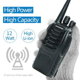 (Pack of 4) 2/ Baofeng BF-888S 12W Walkie Talkie Dual Band Portable Long Range Standby UHF 400-470MHz USB Ham Two Way Radio for Hunting