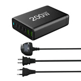 100W 120W 200W GaN Charger 6 Ports USB Type C PD Charger Quick Charge 3.0 USB Type C Quick Charger Mobile Phone USB Charger