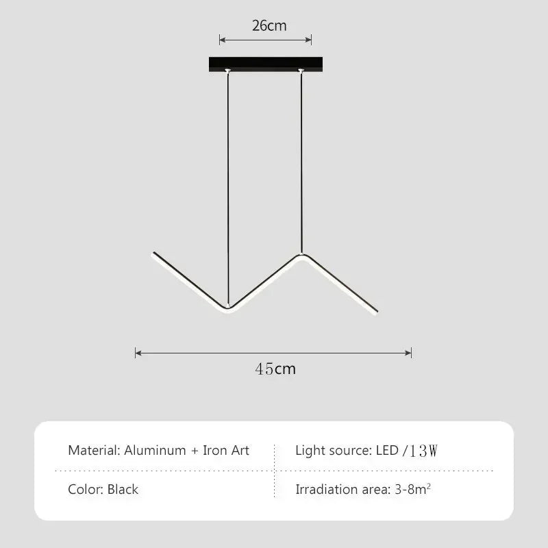Modern LED Pendant Light Nodic Gold Hanging Chandelier For Tubular Restaurant Kitchen Office Coffee Indoor Decorative Lamps
