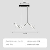 Modern LED Pendant Light Nodic Gold Hanging Chandelier For Tubular Restaurant Kitchen Office Coffee Indoor Decorative Lamps