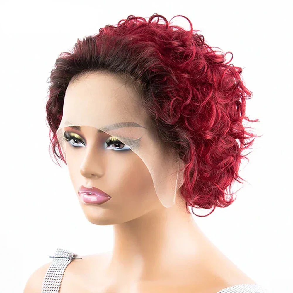 Pixie Cut Wig Human Hair 13x1 Lace Frontal Wigs Human Hair Short Bob Human Hair Wigs For Black Women Lace Front Human Hair Wig
