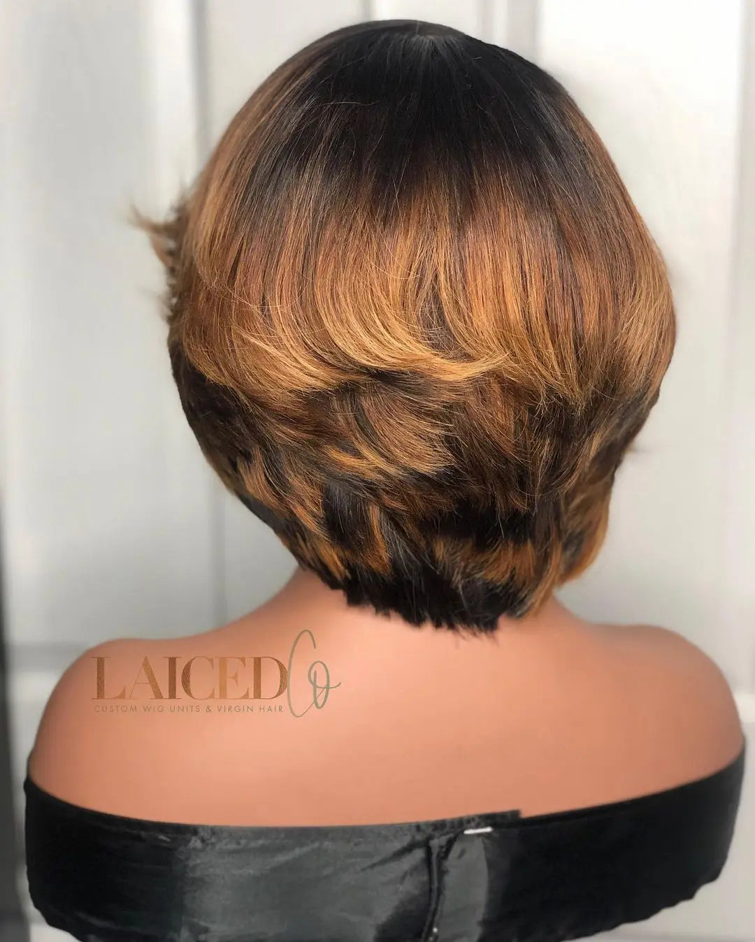 Short Bob Honey Blonde Ombre Colored Wig Straight 13X4 Lace Front Human Hair 4X4 Closure Frontal Wigs For Black Women Prepucked