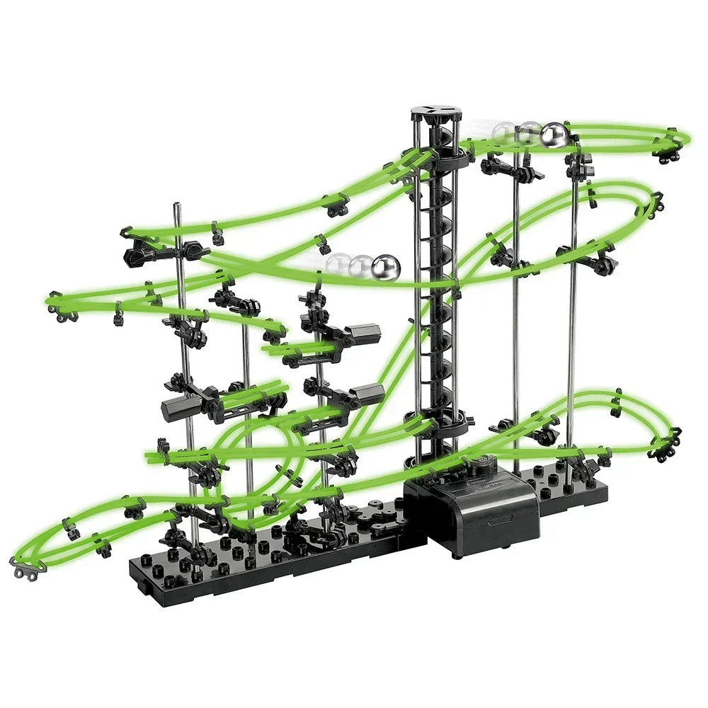 (Pack of 193) Electric Intelligence Marble Race Run Ball DIY Building Mini Roller Coaster Rail Track Ball Educational Toy Child's Gift