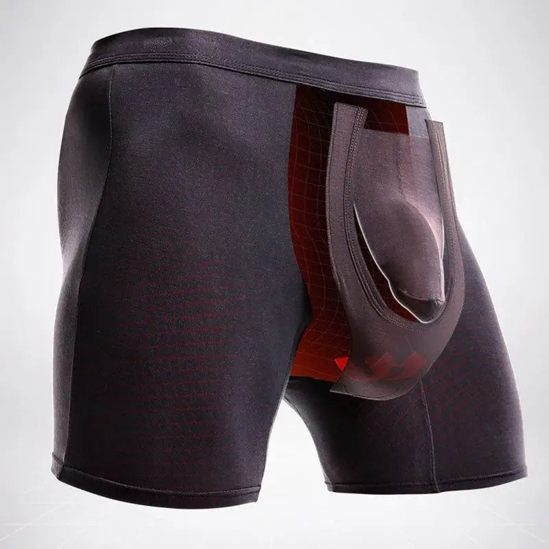 2023 Newest Men's Boxer Briefs With Separate Pouch Sexy Modal Underwear Mens Boxers Shorts Hombre Panties Man Bullet Separation