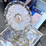 Flower Knows Swan Ballet Series Hand Holding Mirror 3 Types Exquisite Relief Makeup Tools Pink Blue White