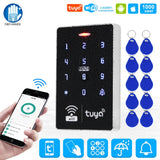 WiFi Tuya Door Access Control Keypad IP68 Waterproof RFID Keyboard Controller Reader Touch Door Opener APP Remote Unlock WG26/34