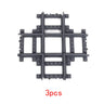 City Trains Train Rail Crossing Track Rails Soft Tracks Cruved Straight Railway Building Blocks Bricks DIY Toys For Children Boy