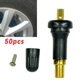 (Pack of 50) TPMS Tire Pressure Sensor Valve Stem Car Rubber Wheel Rim TPMS For GM Automobiles Sensors Parts Tire Accessories
