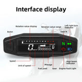 Newest Universal 12000 RPM Motorcycle Speedometer Oil Gauge Tachometer Digital Meters Instrument Cluster Turn Signal Light