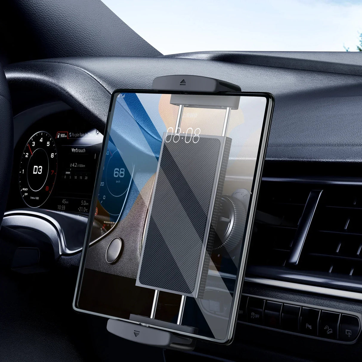 Hipacool Car Phone Clip Holder for Air Vent Handsfree Stand for Z Fold Phone Pad Auto Mount Support Car Accessories GPS Stand
