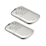 (Pack of 2) Zinc Alloy Pocket Hand Warmer Outdoor Small Handy Warmer Heater Handy Ultralight Heater for Hiking Fishing Portable