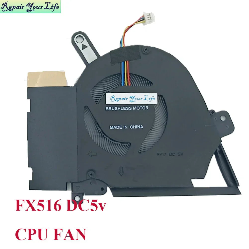 DC5V Laptop CPU GPU Fans Cooler for ASUS TUF FX516 FX516PC Notebook Fan Cooling 13NR05U0P01011 13NR05U0P02011 PC ComponentS New