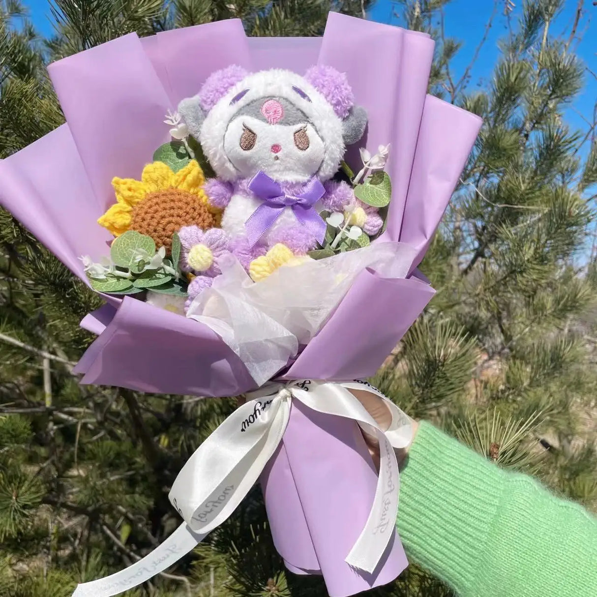 Kawaii Hello Kitty Cat Plush Dolls Rose Soap Flowers Bouquet Christmas Valentine's Day Birthday Graduation Gifts