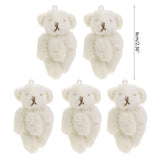(Pack of 15) /10/ Kawaii Small Bears Plush Soft Toys Pearl Velvet Dolls Gifts Mini Teddy Bear for Key Ring Girl Gift Women Favorite