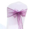 (Pack of 50) /lot Wedding Chair Decoration Organza Chair Sashes Knot Bands Chair Bows For for Wedding Party Banquet Event Chair Decors
