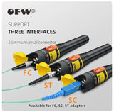 OFW 10MW 30KM Visual Fault Locator30MW Fiber Optic Cable Tester 10KM Range Test Equipment Red Light Pen VFL