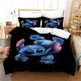 Duvet Cover 3D Anime Stitch Pattern Duvet Cover Set Pillowcase Bedding Set Single Double Queen Size Support Custom Size Kids