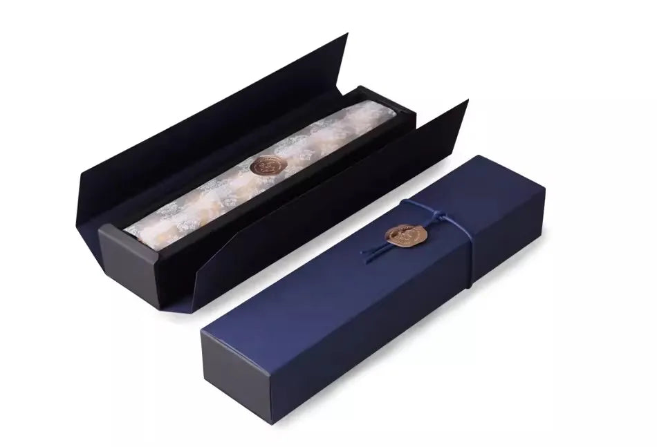 (Pack of 10) Blue Chocolate Box Packaging With Insert Dessert Paper Chocolate Spacer Valentine's Day Wedding Baby Shower Candy Gift Box