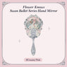 Flower Knows Swan Ballet Series Hand Holding Mirror 3 Types Exquisite Relief Makeup Tools Pink Blue White
