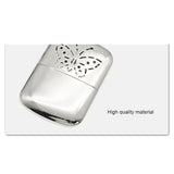 (Pack of 2) Zinc Alloy Pocket Hand Warmer Outdoor Small Handy Warmer Heater Handy Ultralight Heater for Hiking Fishing Portable