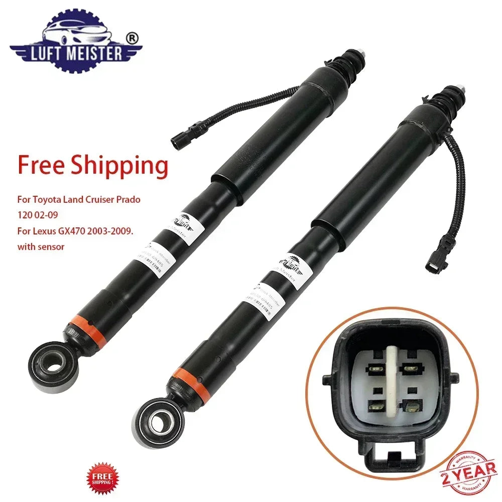 (Pack of 2) 4853060071 48510-69195 Front/Rear Shock Absorber for Toyota Land Cruiser Prado 120 2002-2009 4853069185