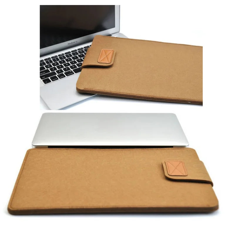 Felt Sleeve Slim Tablet Case Cover Bag for MacBooks Air Pro 11 13 15 Inch Solid Color Tablet Storage Bag Tablets & e-Books Case