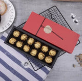(Pack of 10) Blue Chocolate Box Packaging With Insert Dessert Paper Chocolate Spacer Valentine's Day Wedding Baby Shower Candy Gift Box