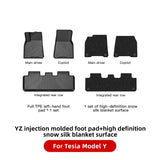 YZ For Tesla Floor Mats Model 3 Y 2021-2023 Car Four Seasons Waterproof Non-slip Floor Mat NEW TPE Special Car Accessories